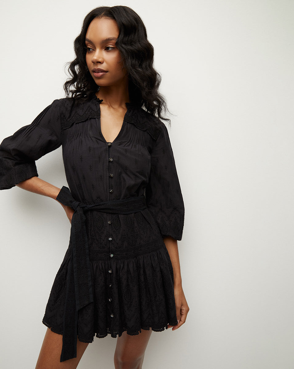 Black cotton dress online