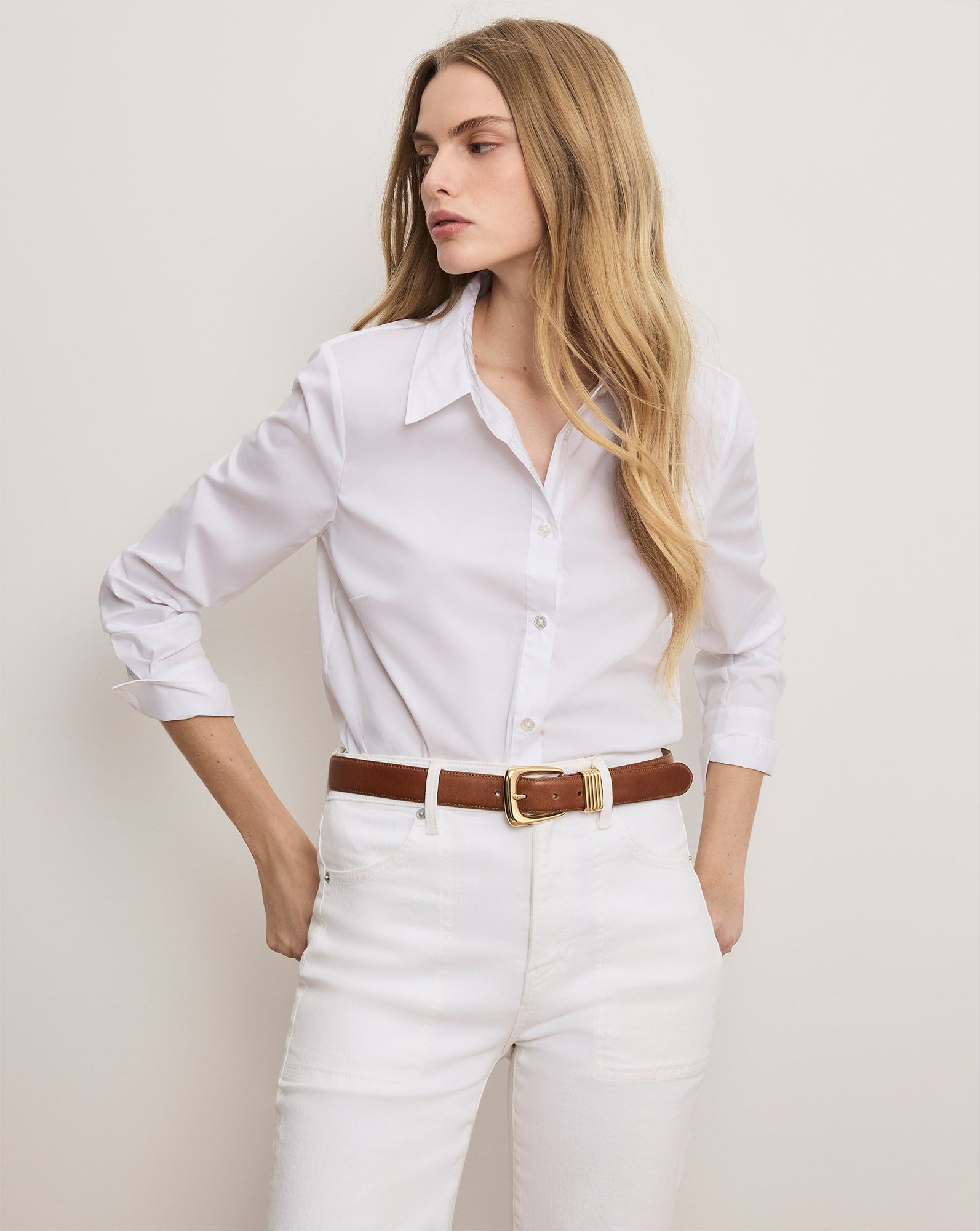 Marisol Button-Down Shirt in White | Veronica Beard Marisol Button-Down Shirt in White | Veronica Beard