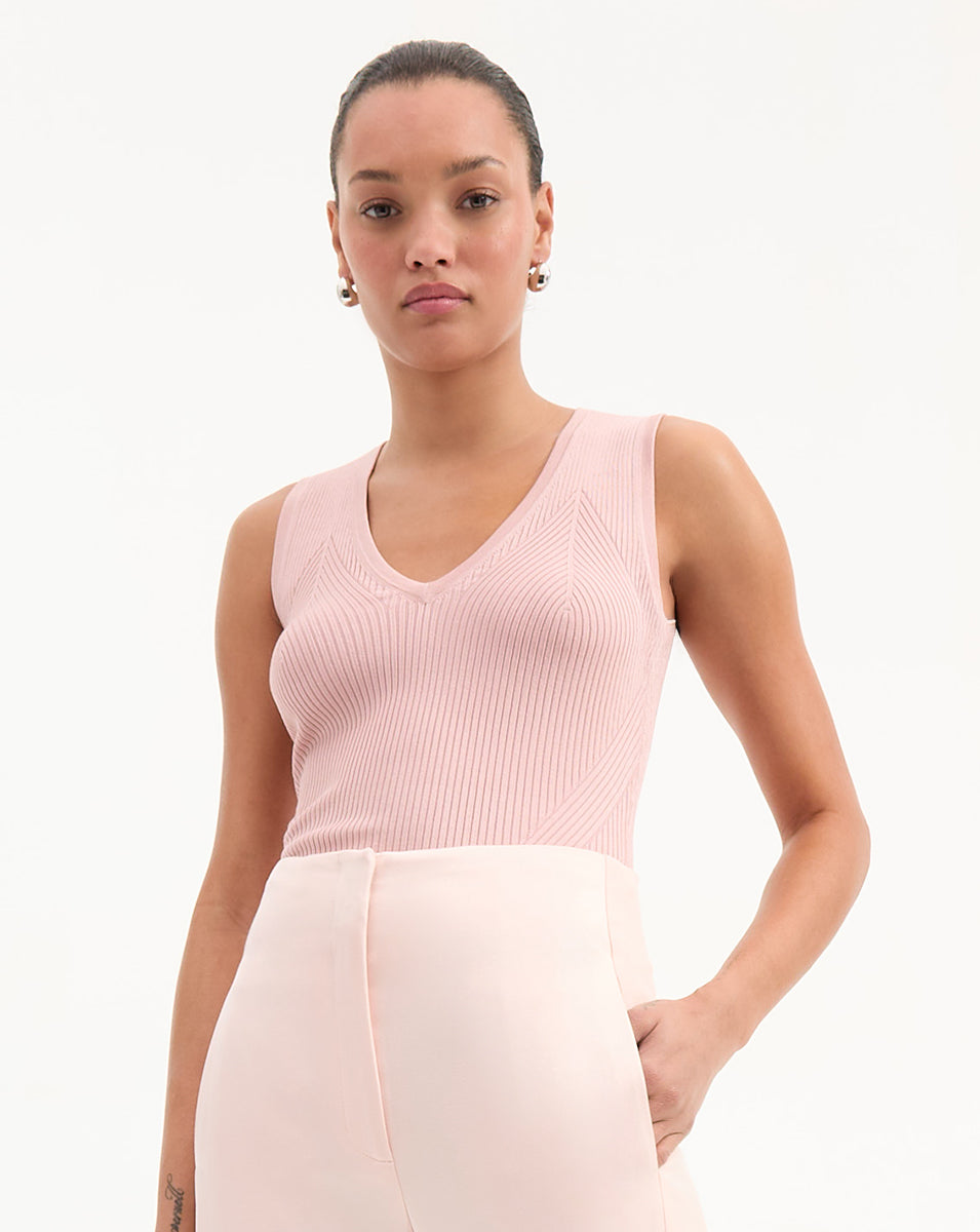 Sid Knit Tank Top in Pink Pullover Veronica Beard