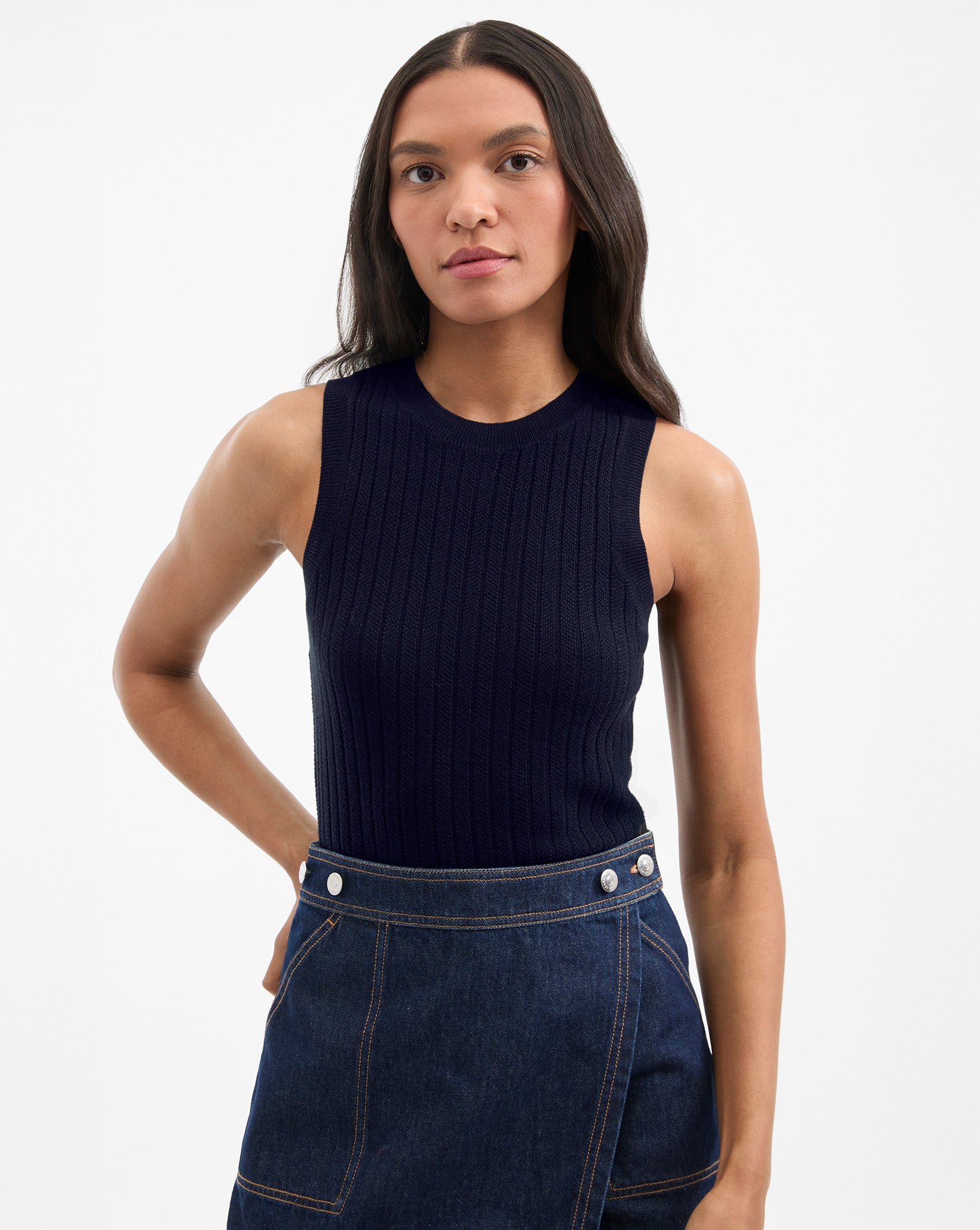 【極美品】CLANE WOOL BUSTIER ALL IN ONE-Navy ULLA_JOHNSON_MilanMaillot_NOIR