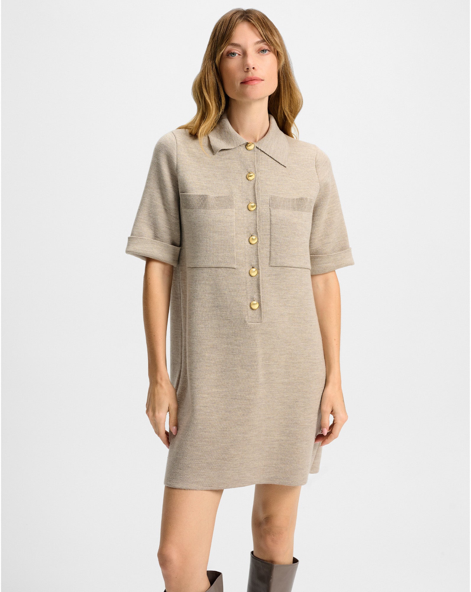 knee length dresses for ladies Veronica Beard Madden Knit Dress