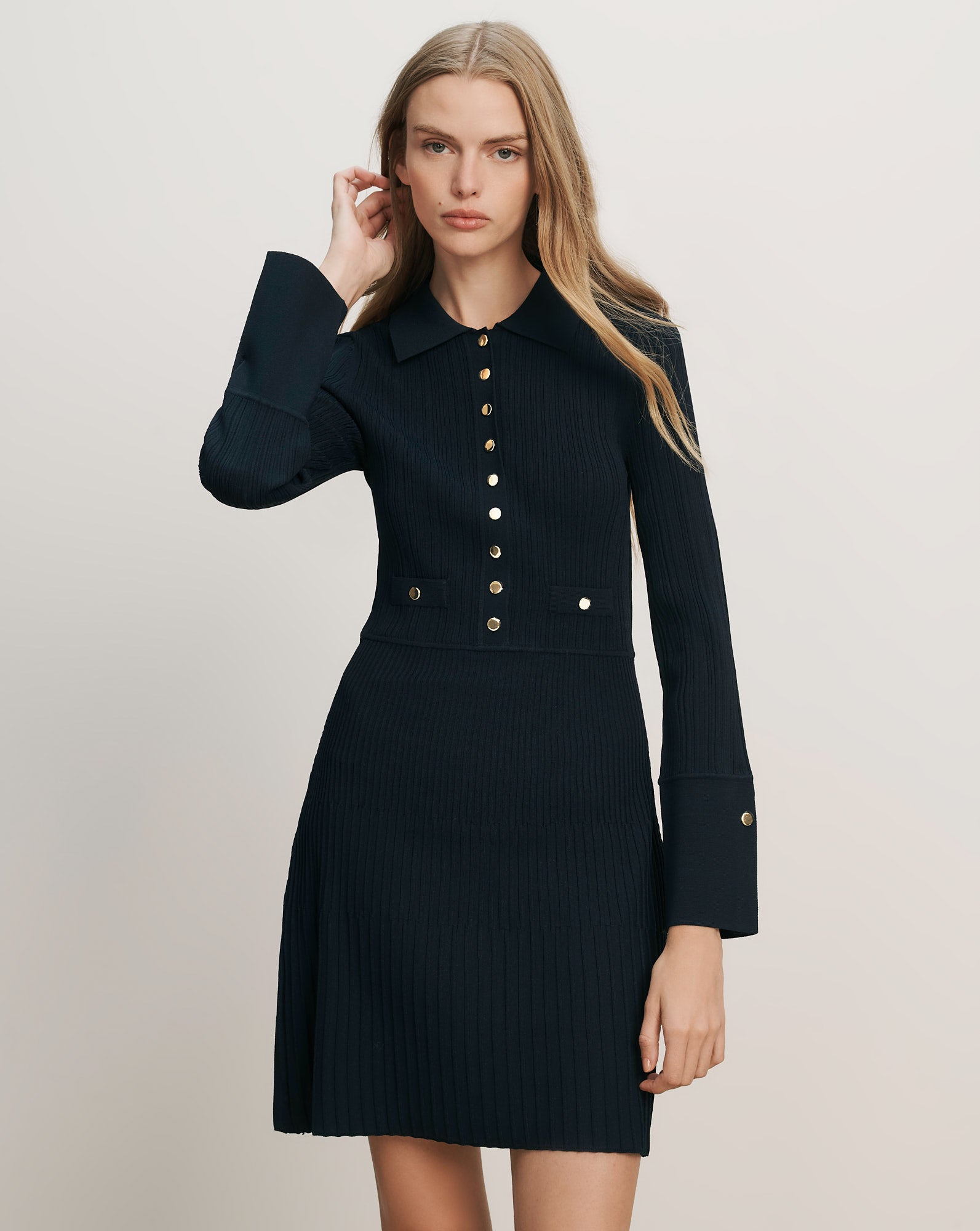 Veronica Beard Lauper Knit Mini Dress | Navy | Size M Veronica Beard Lauper Knit Mini Dress | Navy | Size M