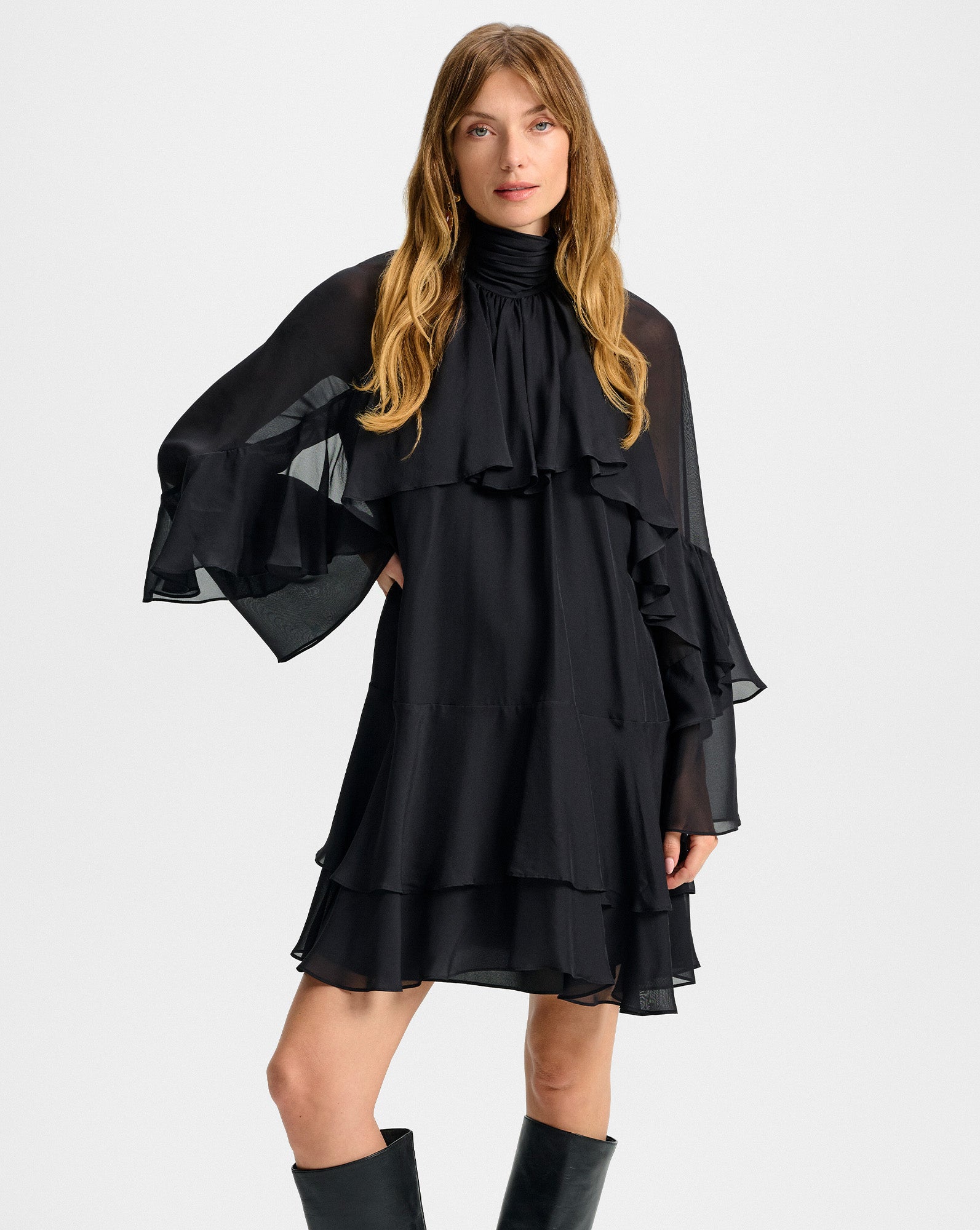 Adlington Silk Mini Dress in Black | Veronica Beard Adlington Silk Mini Dress in Black | Veronica Beard