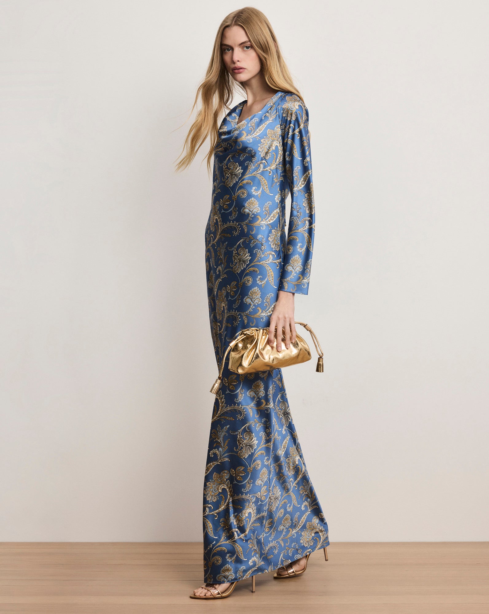 Veronica Beard Ember Silk-Blend Maxi Dress | Blue Coast Multi