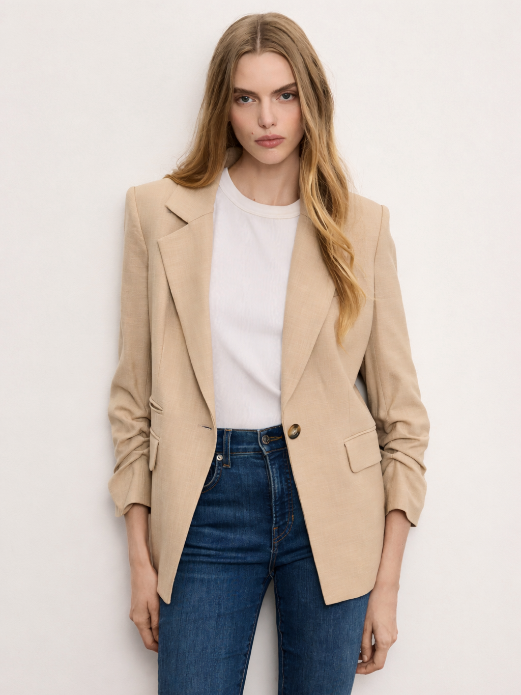 Battista Dickey Jacket in Stone Khaki | Veronica Beard