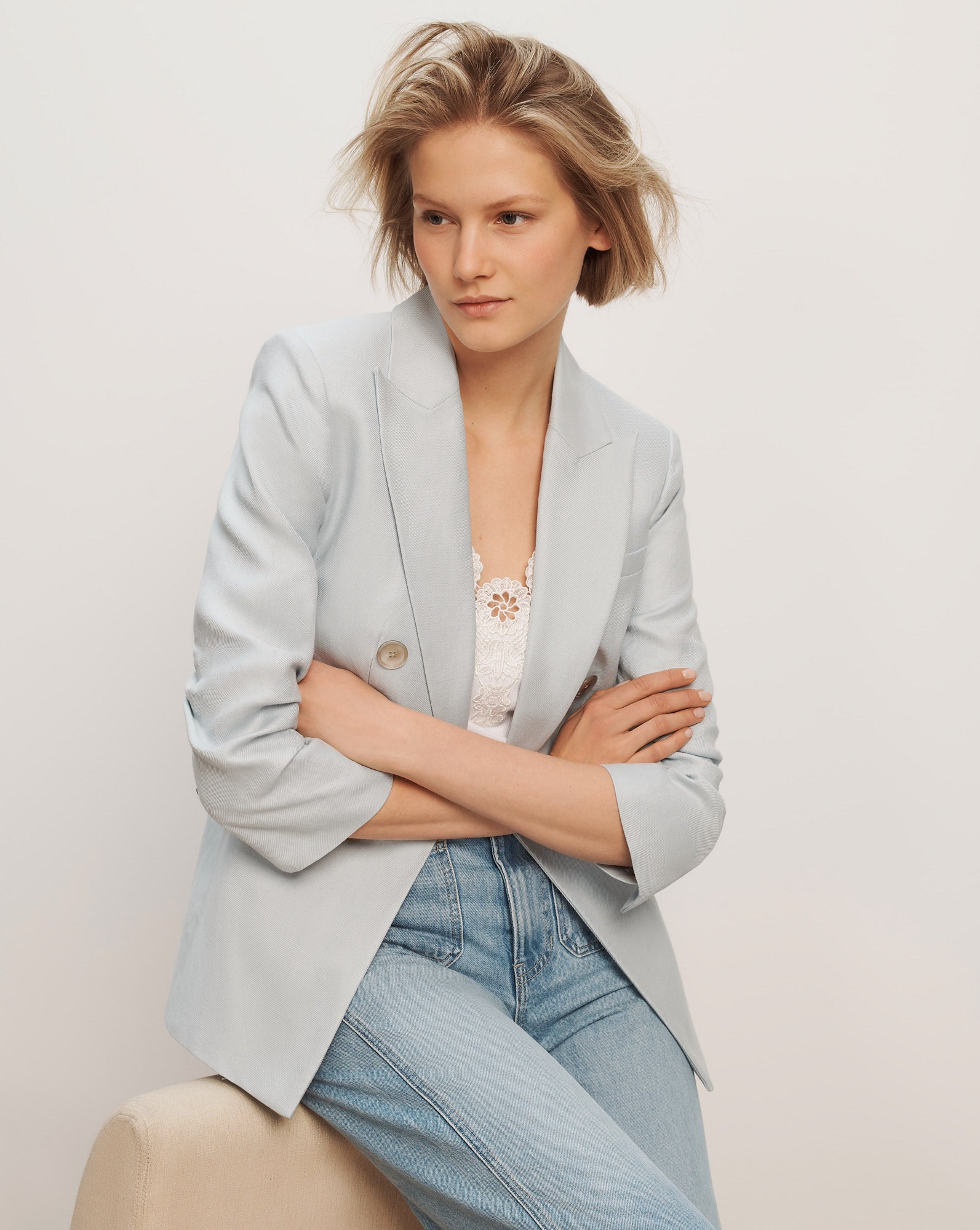 Tomi Dickey Jacket in River Mist | Veronica Beard