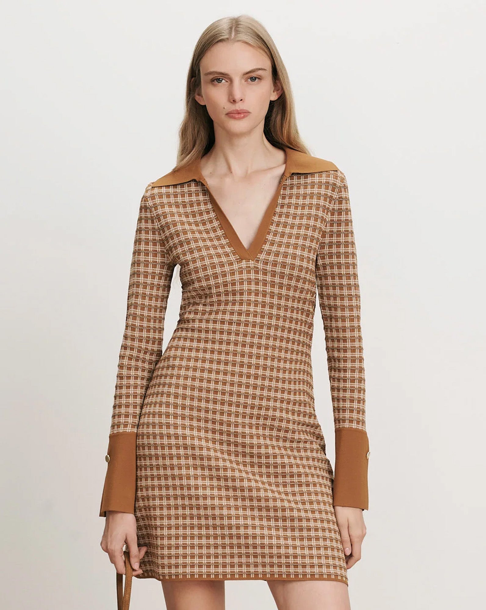 Celena Knit Mini Dress in Acorn Multi