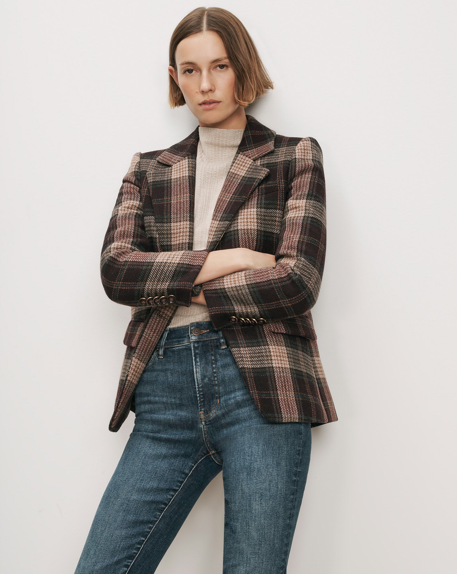 Cloverfield Plaid Dickey Jacket in Dark Purple Currant Multi