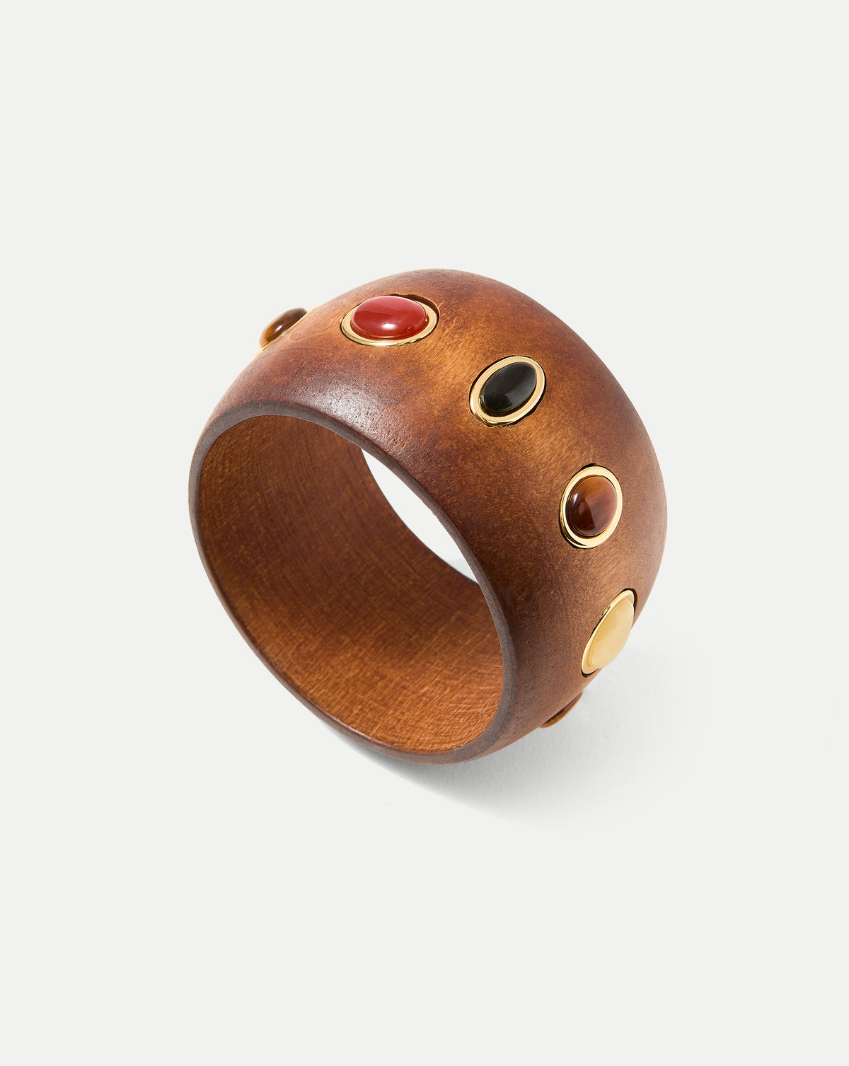 Veronica Beard Wood Embellished Bangle