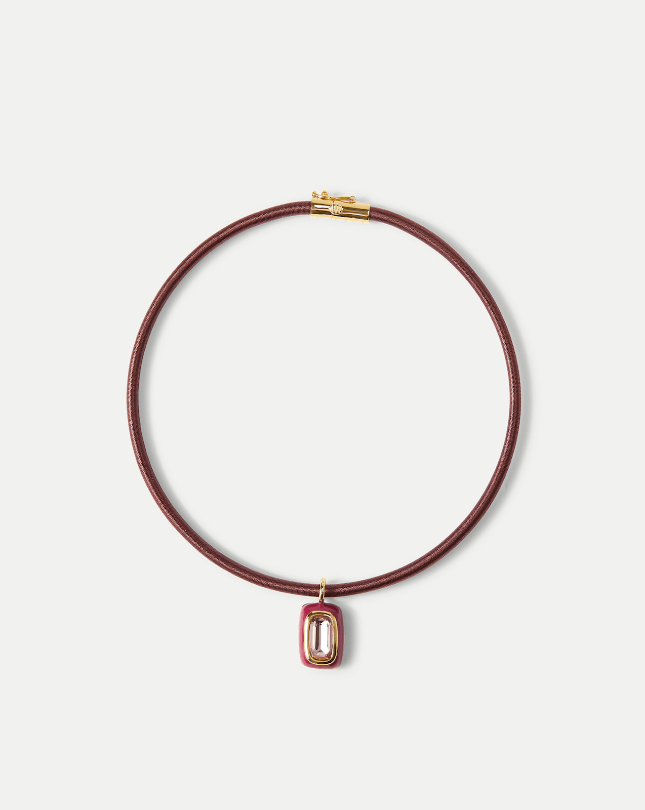 Burgundy Cord Pendant Necklace in Burgundy | Veronica Beard