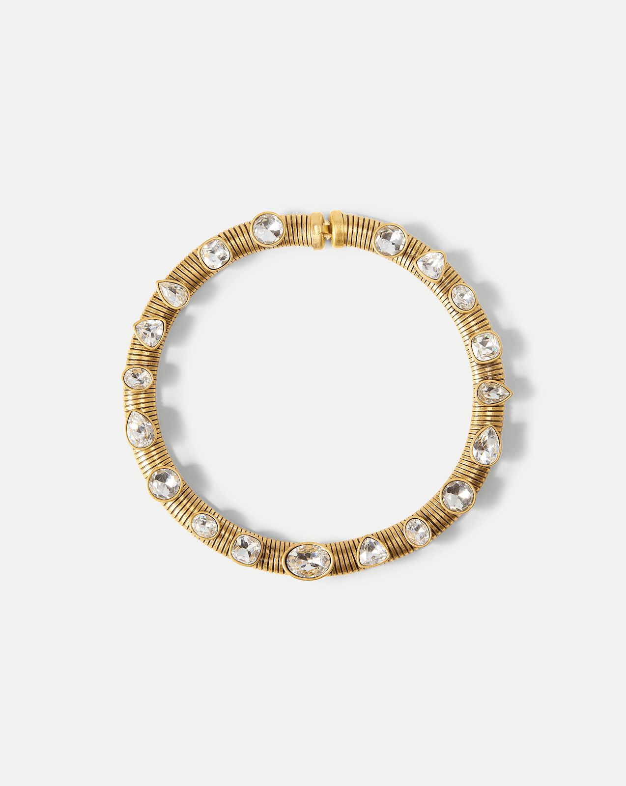 Crystal Tubogas Collar Necklace in Gold | Veronica Beard