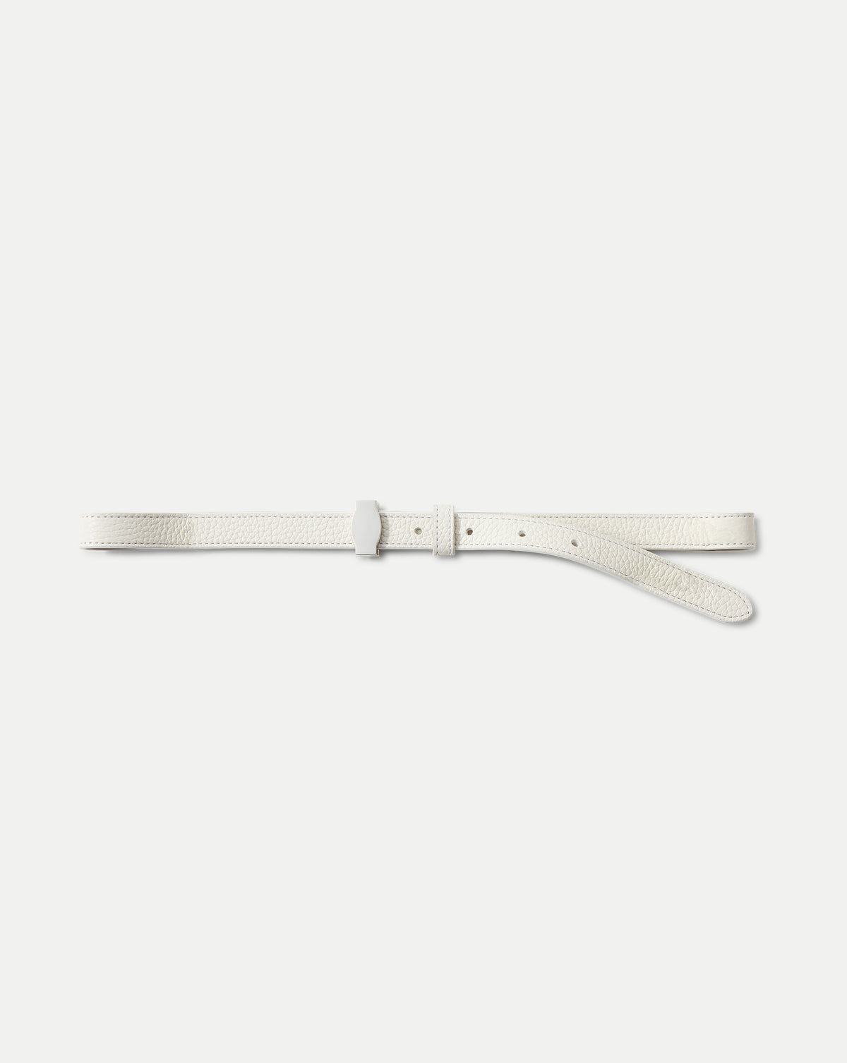 Dash Leather Belt in Off-White | Veronica Beard display picture 3