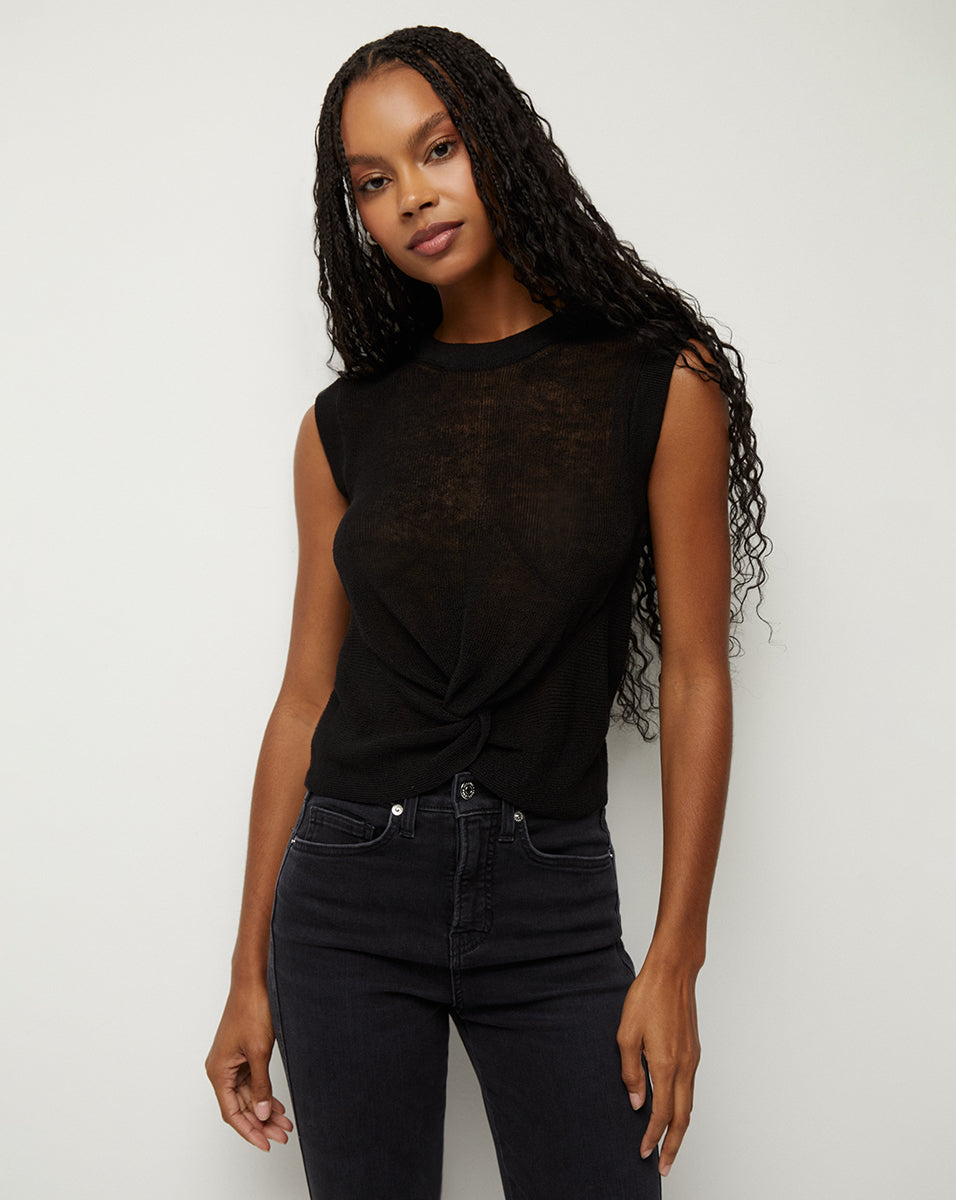 Kellen Twist-Front Sweater Veronica Beard - Main Image