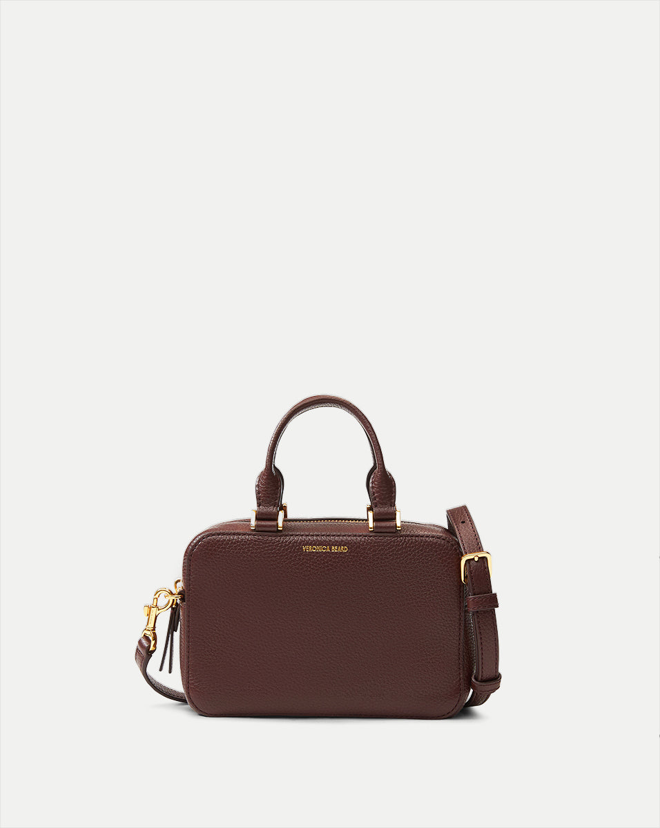 Boxy Top-Handle Bag in Dark Brown Raisin | Veronica Beard