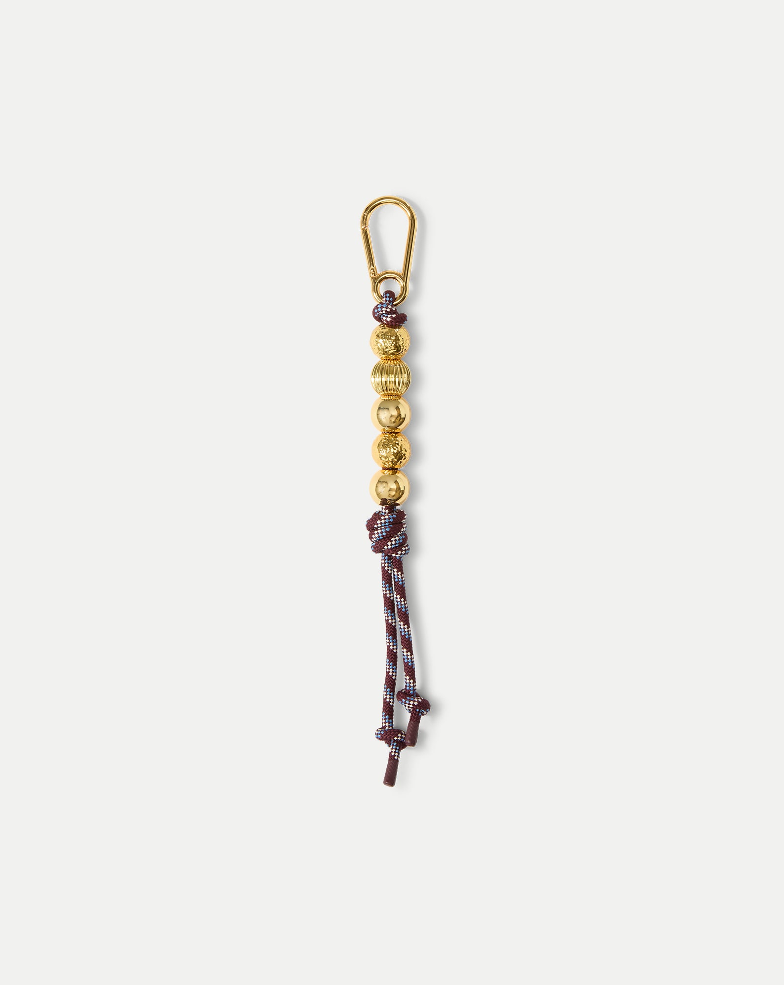Paracord Beaded Bag Charm in Purple & Blue Raisin Multi | Veronica