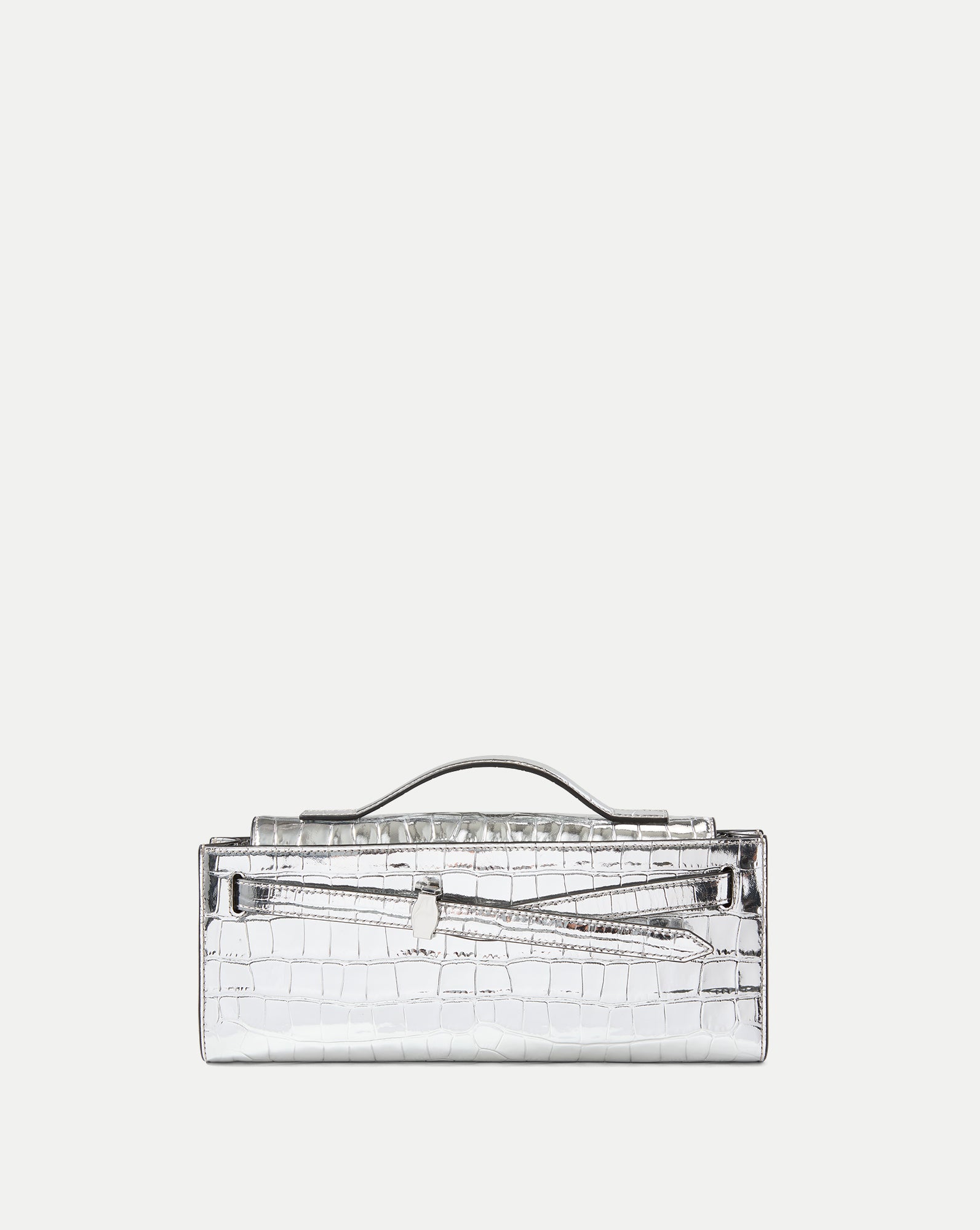 ◆タチカワ◆バーチカルブランド◆W100×H130◆O-2509BL5◆ Veronica Beard Dash Clutch in Silver | Veronica Beard