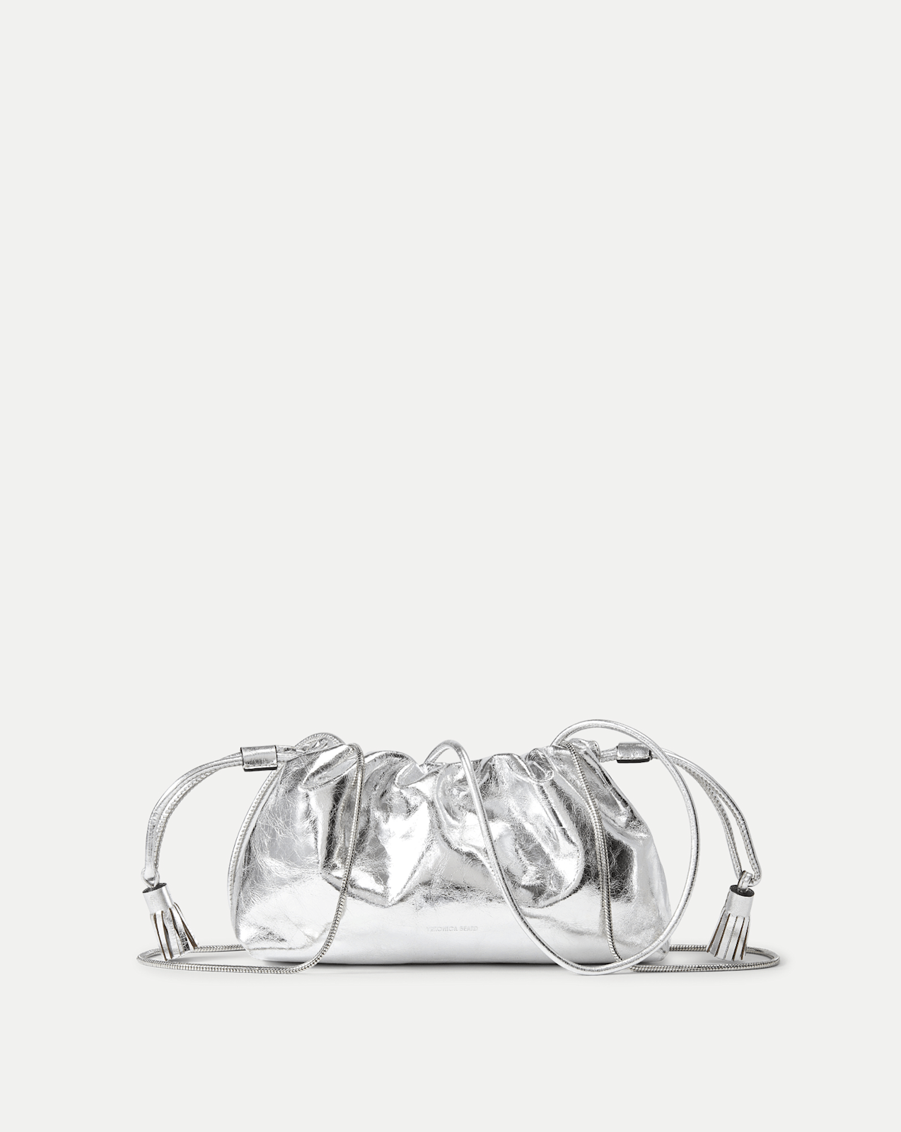 Small Metallic Veronica Beard Stash Bag in Silver | Veronica Beard