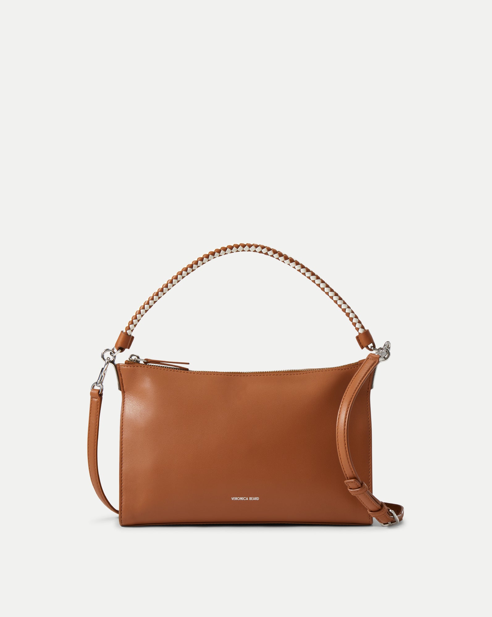 Small Vida Shoulder Bag in Tan Hazelwood | Veronica Beard