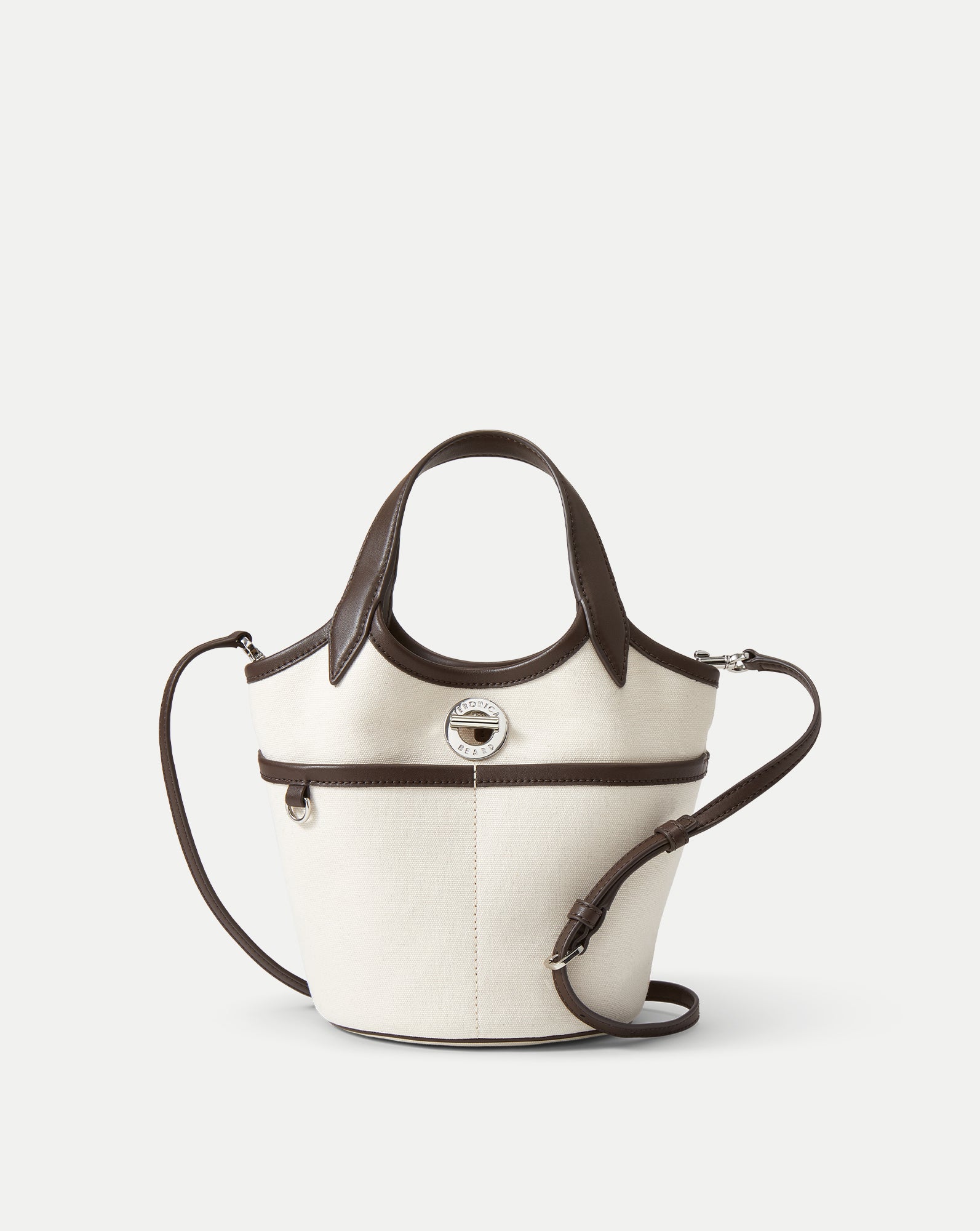 Veronica Beard Canvas Anchor Bag | Espresso|Ecru