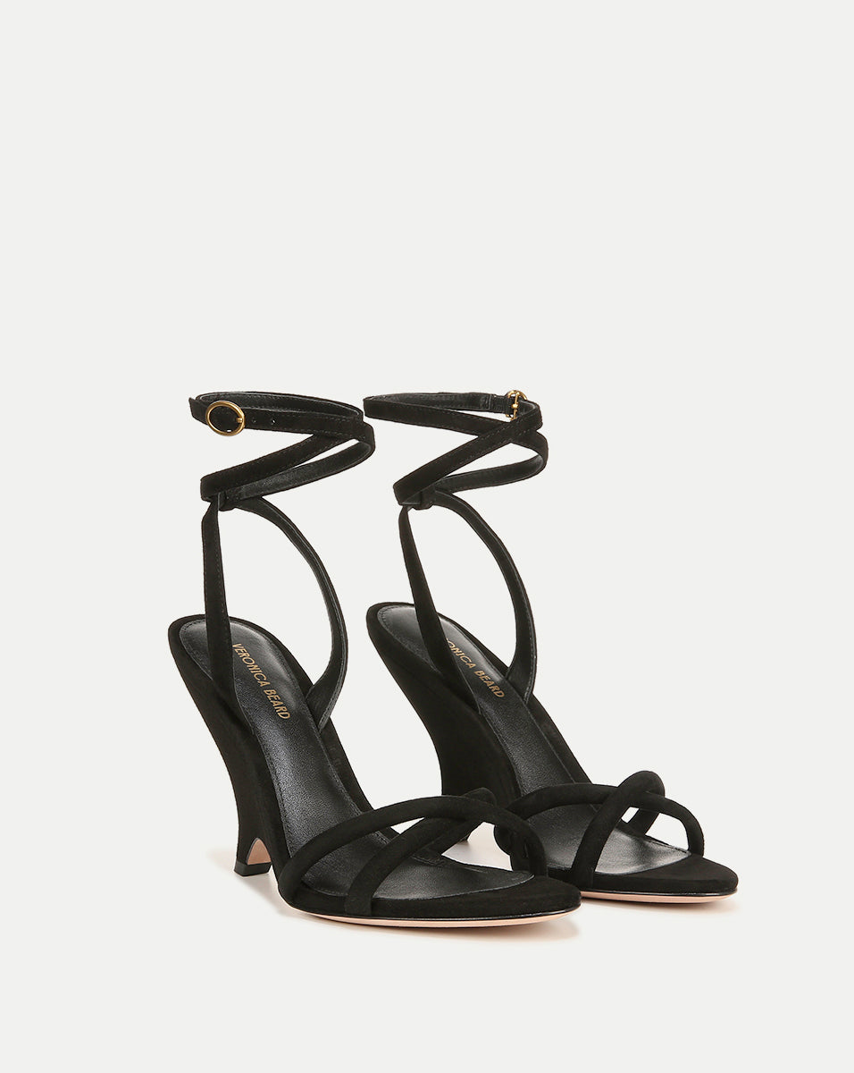 Manuela Suede Sculpted Wedge Sandal