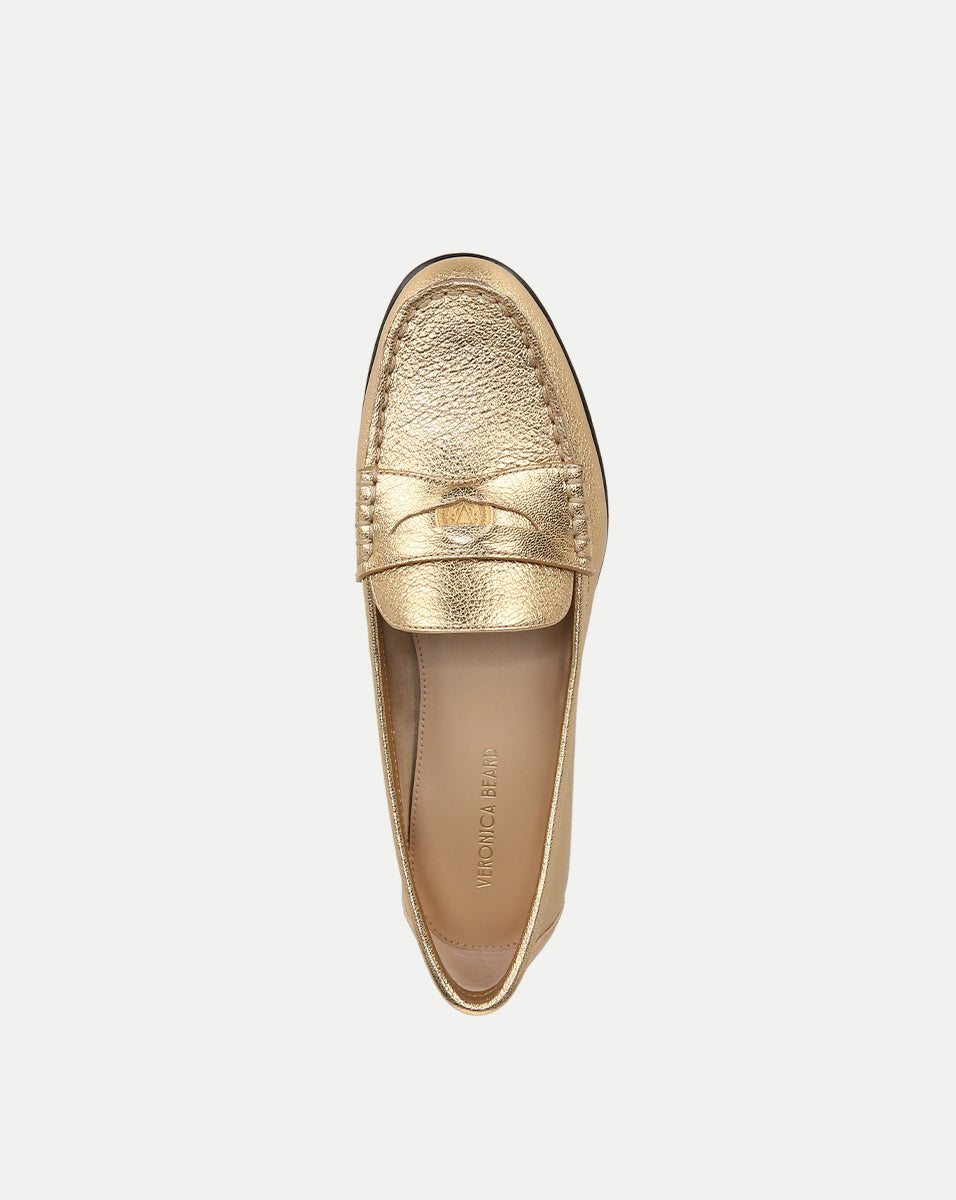 Metallic on sale penny loafers