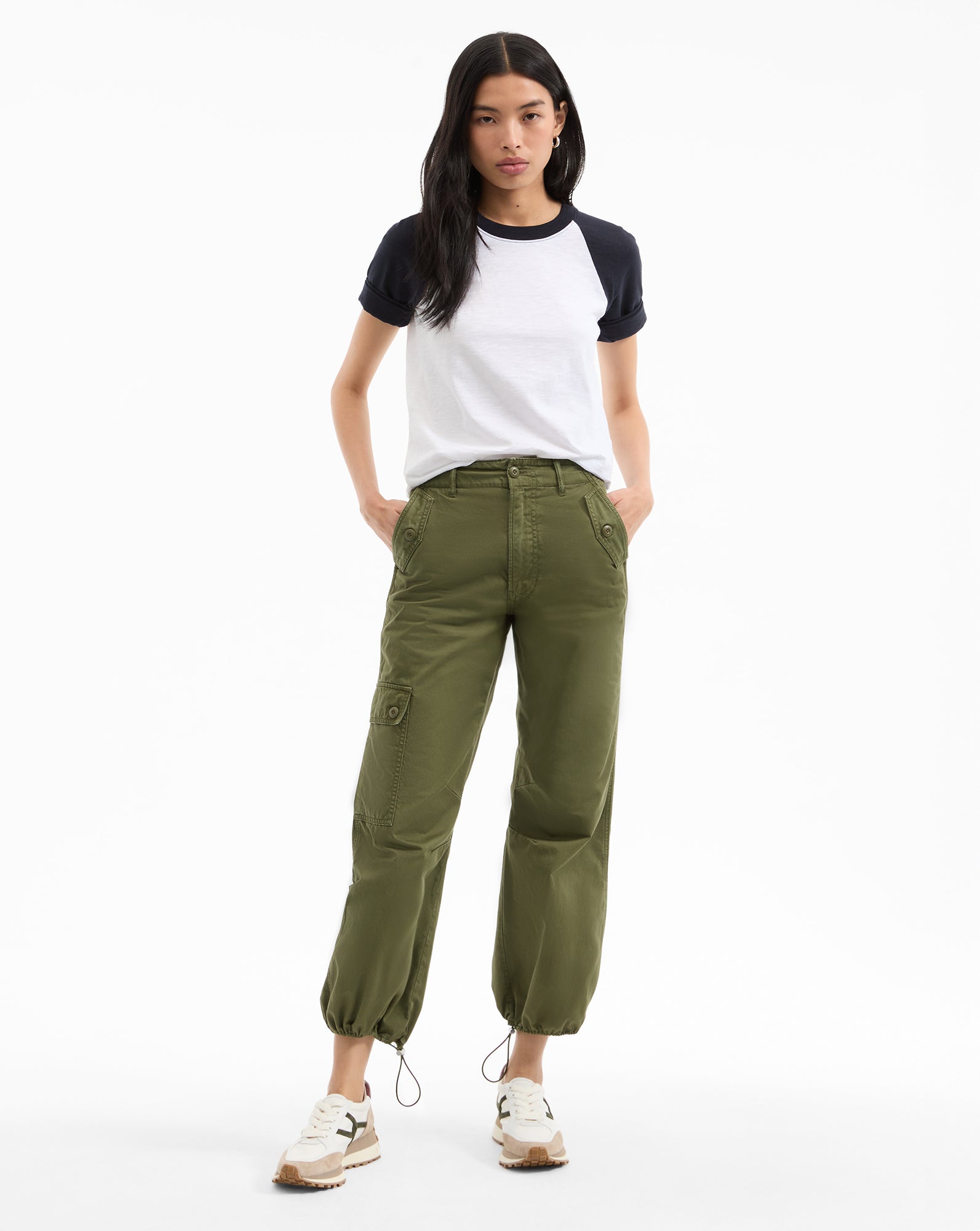 Mandy Parachute Pant in Army Green | Veronica Beard
