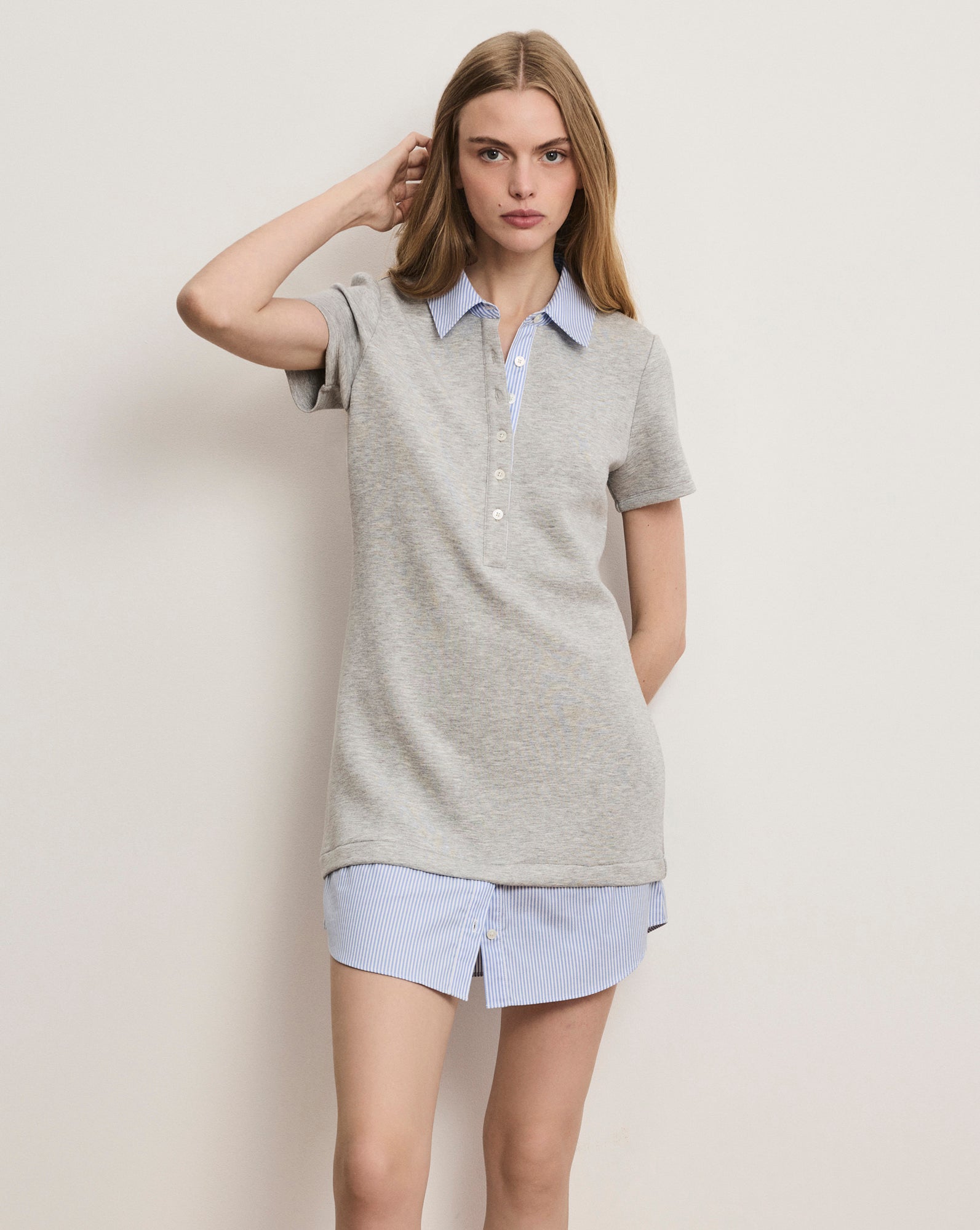 Pedestal dab dne brrrsos着用　polo ロンt s Joelle Short Sleeve Polo Dress Bridge Street Blue - $117.60