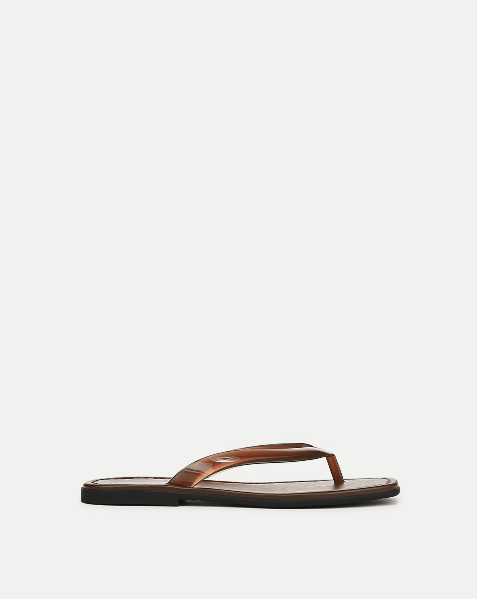 セルディア Clea Jelly Flip-Flop Sandal in Hazelwood | Veronica Beard