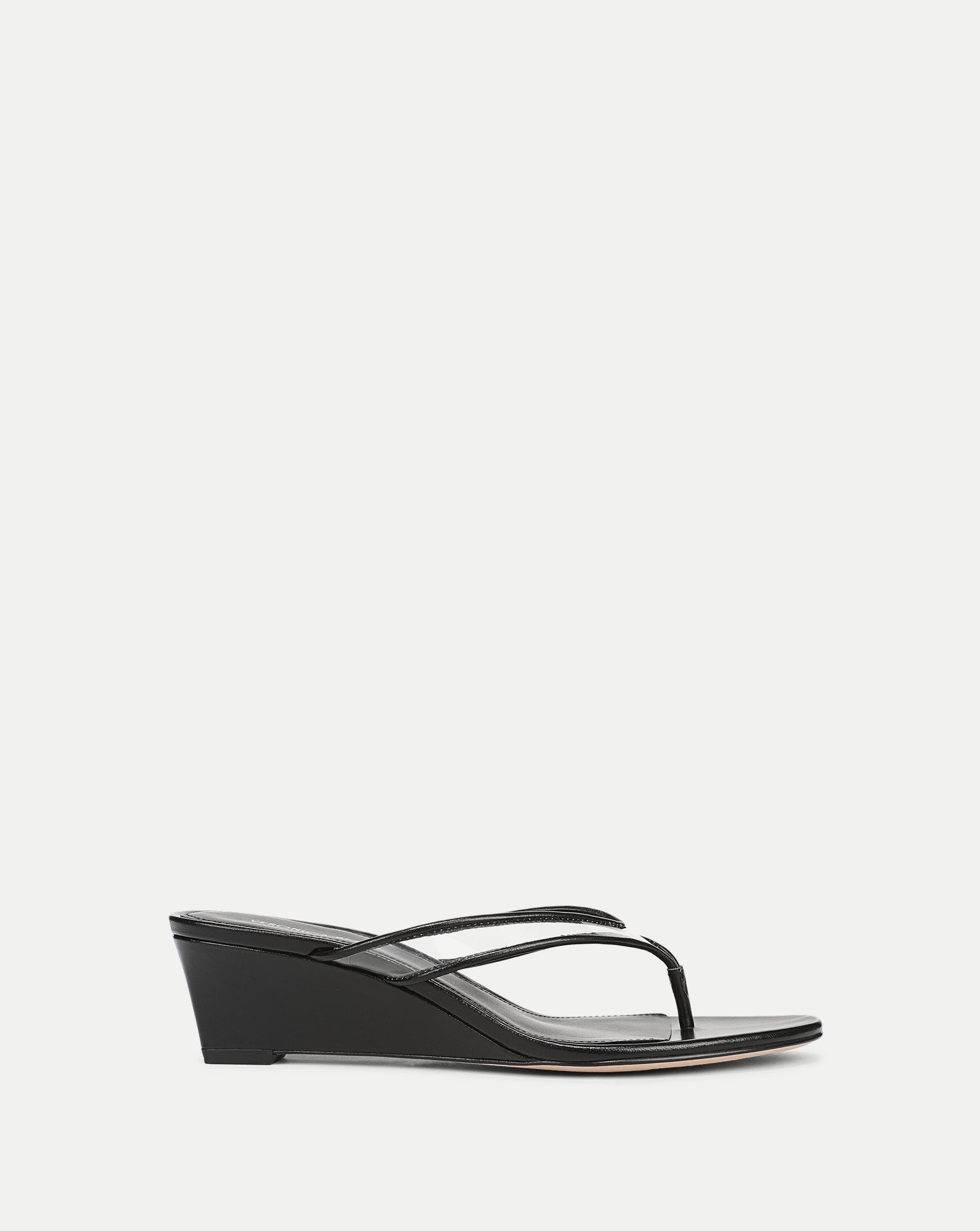 Clea Jelly Wedge Sandal in Clear/Black | Veronica Beard
