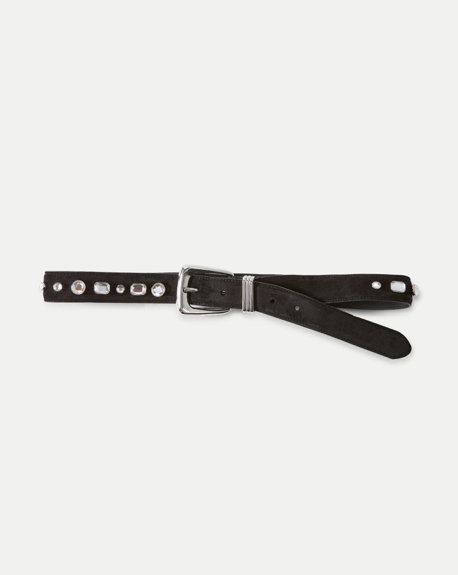 Crystal embellished belt Crystal Embellished Elastic Waist Belt Black | Boston Proper main image 3