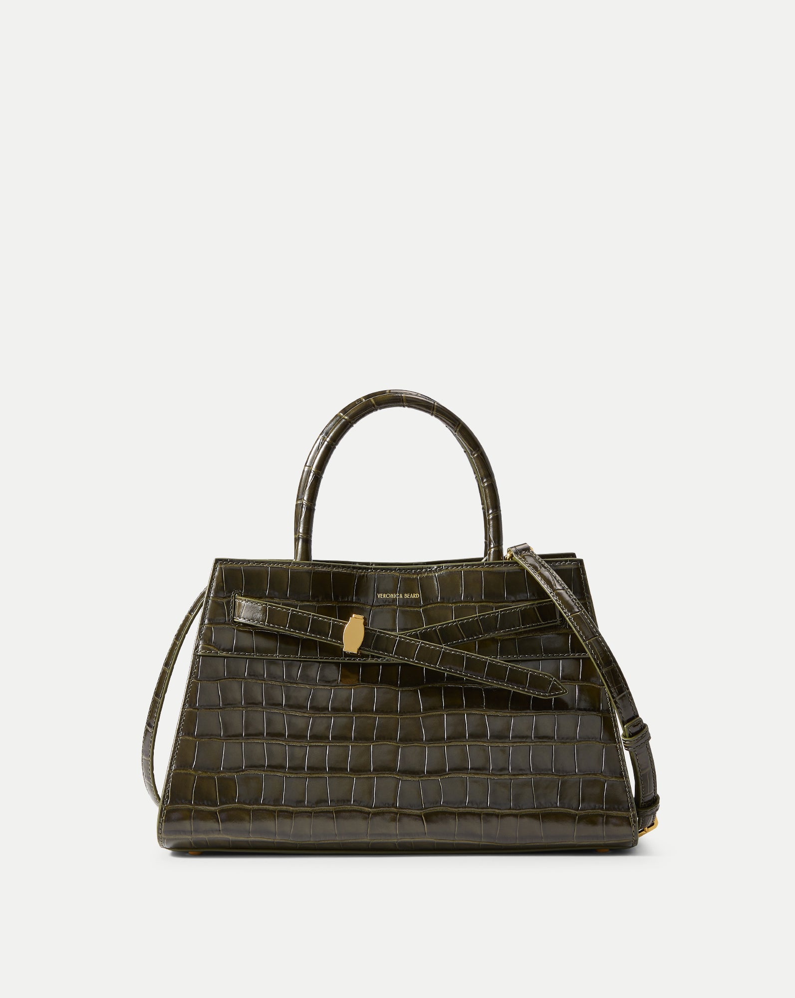 Veronica Beard Dash Bag in Green Crocodile Cypress | Veronica Beard