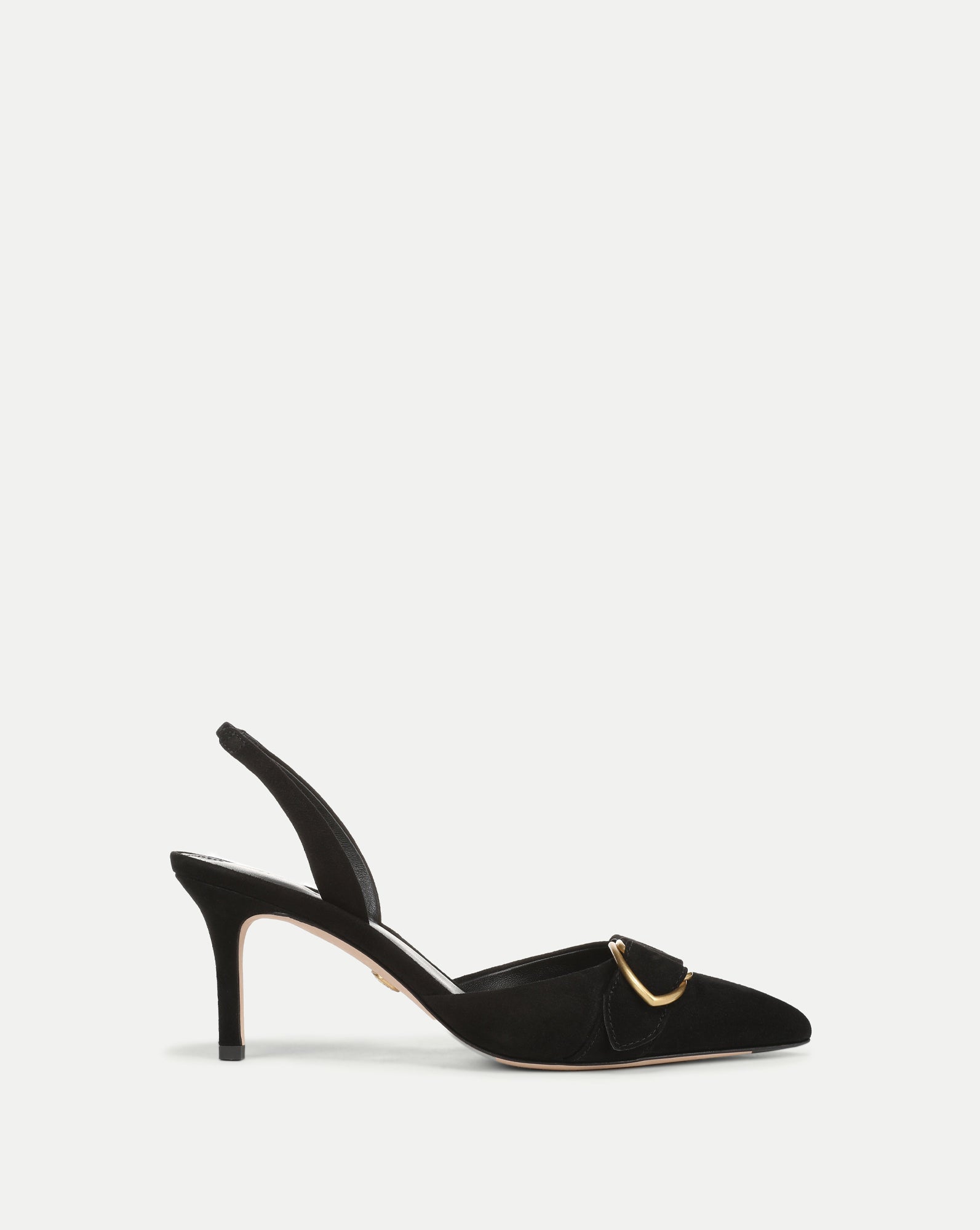 Loralyn Slingback Buckle Heel in Black | Veronica Beard