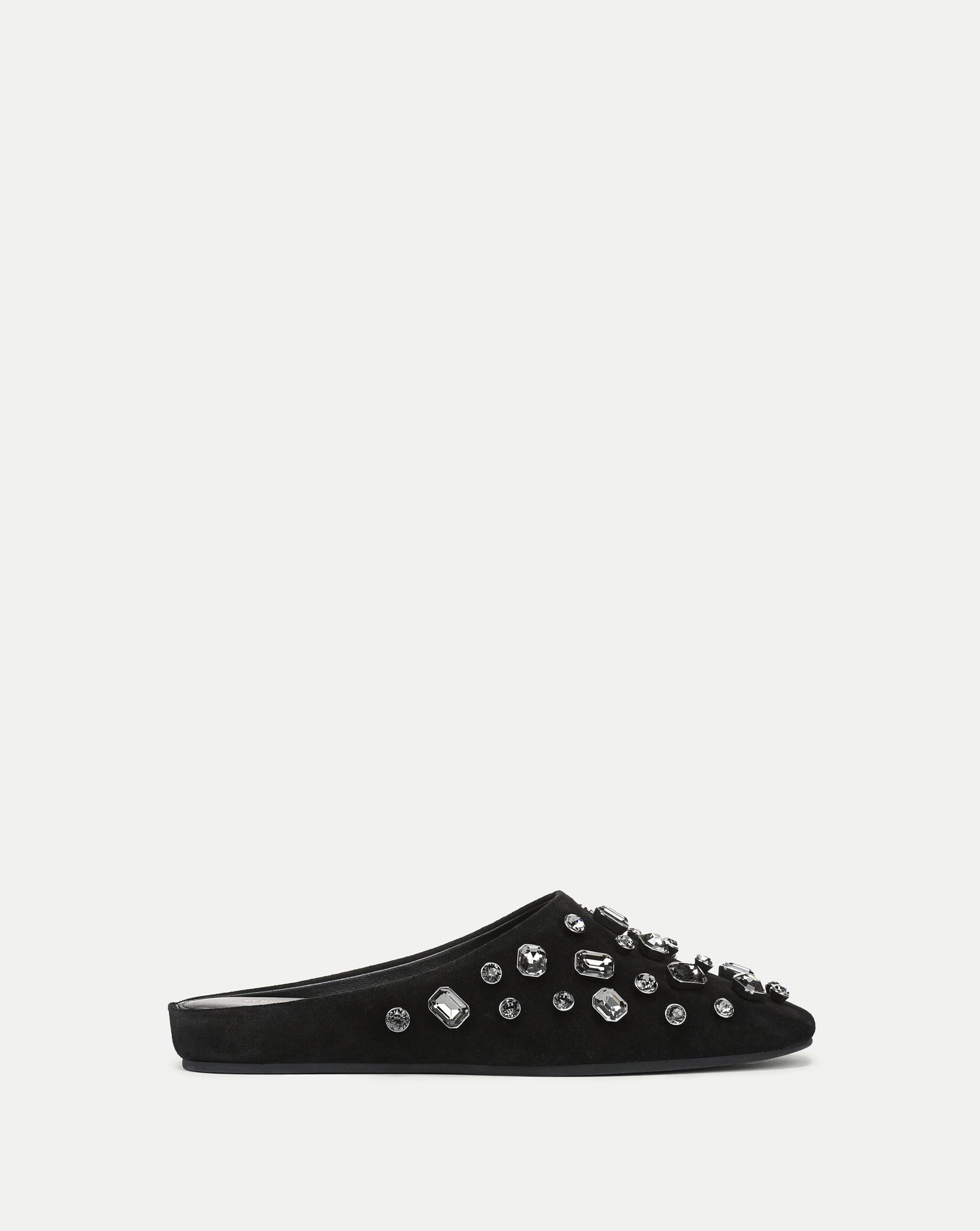 Narcisa Embellished Mule in Black | Veronica Beard