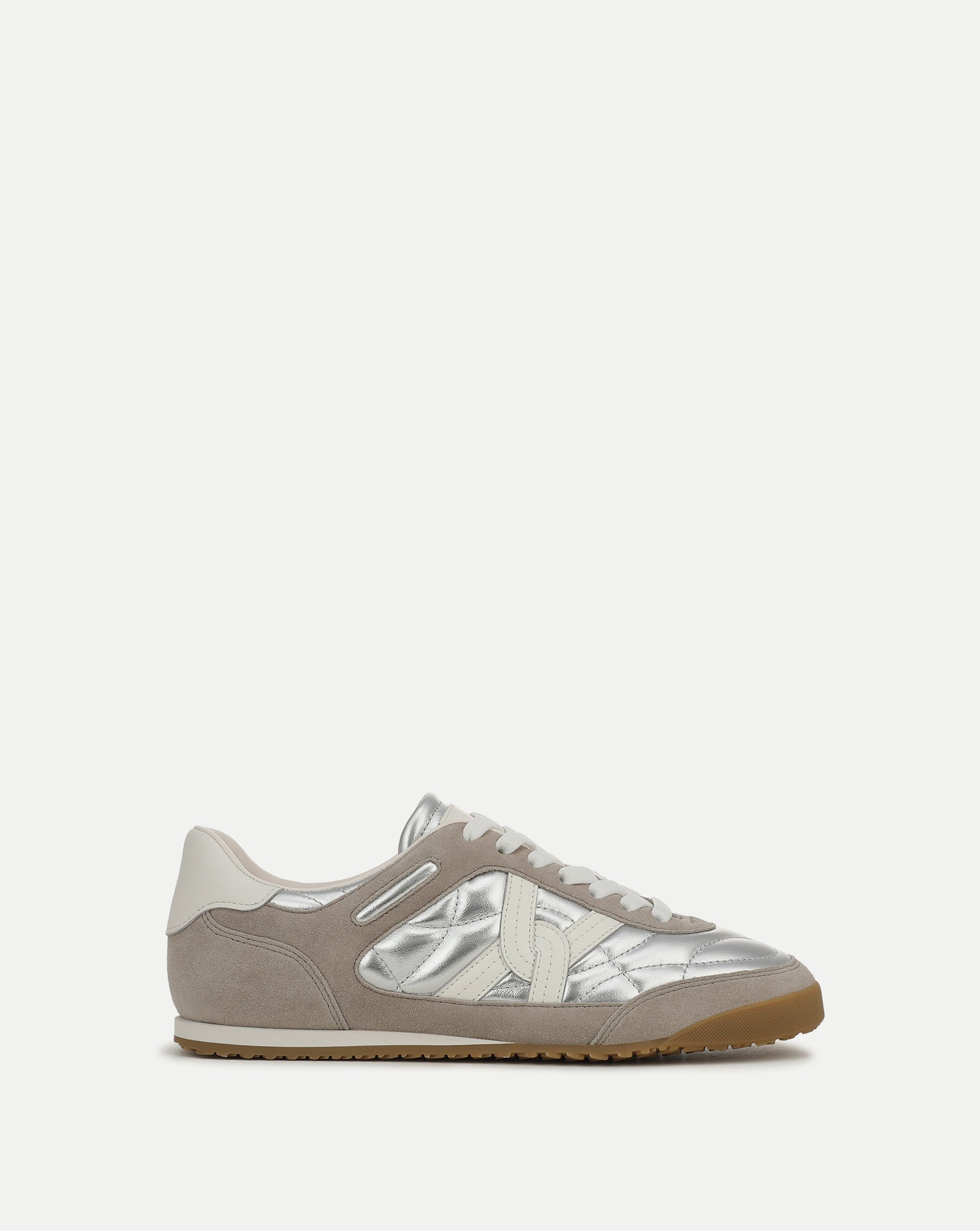 Natalia Suede Sneaker in Silver/Grey | Veronica Beard