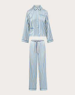 Peri Stripe PJ Set - Blue/white