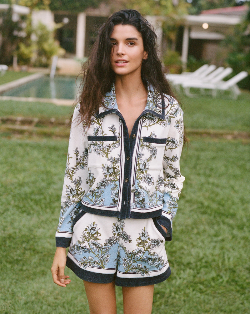 Novelle Terry Button-Down Shirt