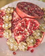 Gold Floral Statement Necklace