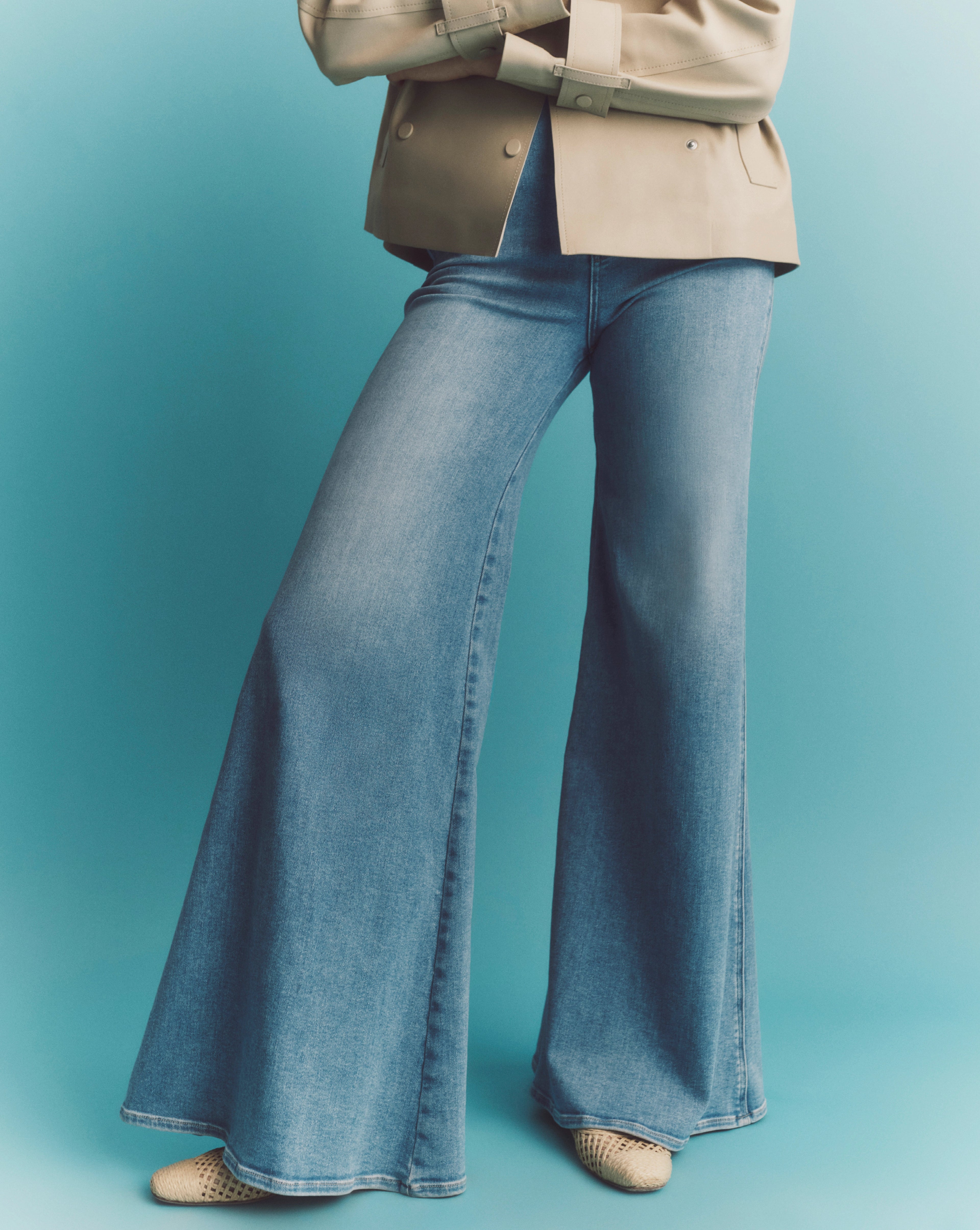 Jesse Ultra-Flare Jean in Big Splash Italian Denim | Veronica Beard Jesse Ultra-Flare Jean in Big Splash Italian Denim | Veronica Beard
