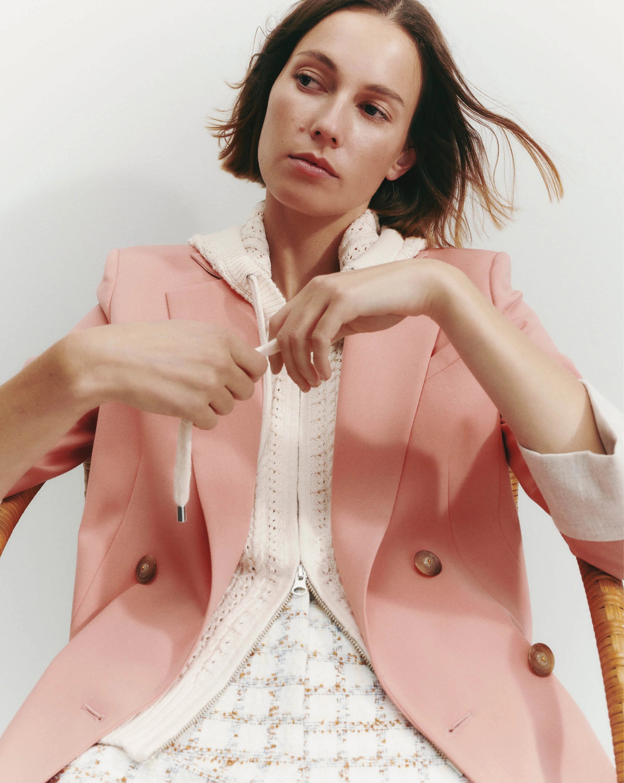 Fairchild Dickey Jacket in Coral Muted Clay | Veronica Beard Fairchild Dickey Jacket in Coral Muted Clay | Veronica Beard