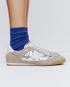 Veronica Beard Natalia Suede Sneaker - Silver/Grey