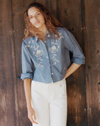 Aderes Beaded Button-Down Shirt