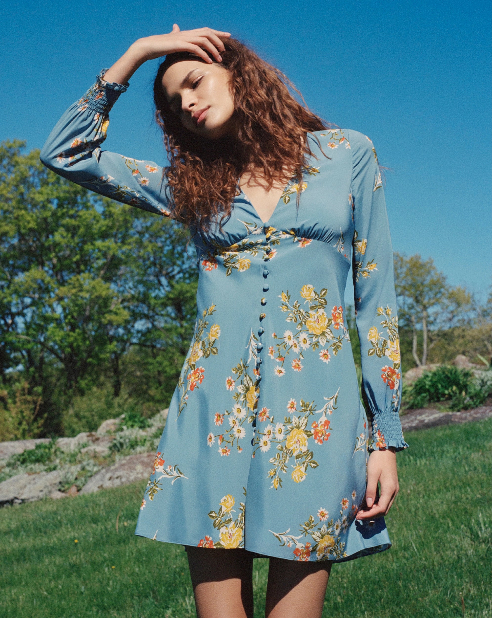 Veronica Beard Gabria Floral Mini Dress | Blue River Multi