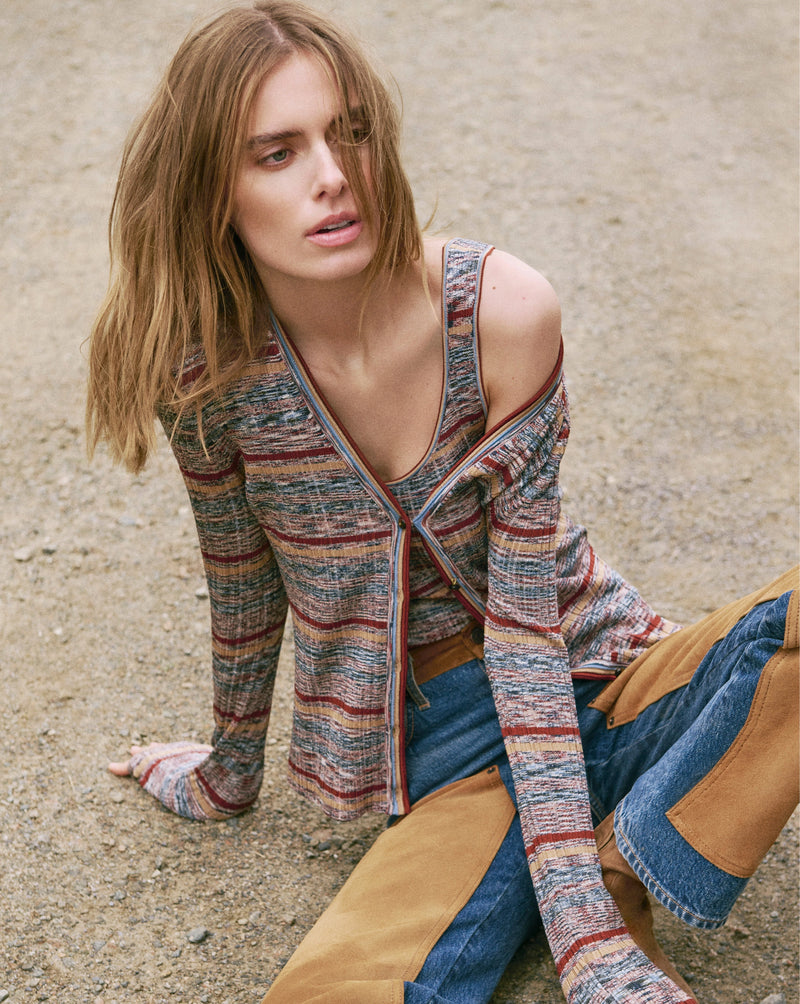 Veronica Beard Striped knit top.