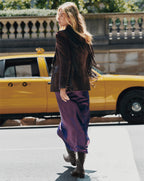 Veronica Beard Brown suede blazer with fringe detail.