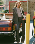 Veronica Beard Brown tweed blazer with gold buttons