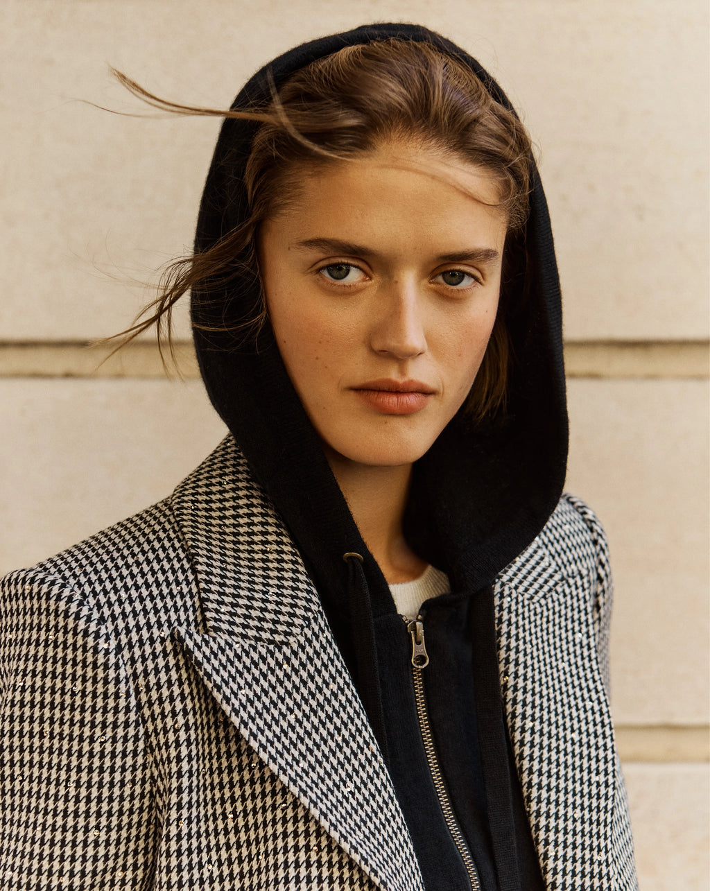 Veronica Beard Hoodie Dickey - Black