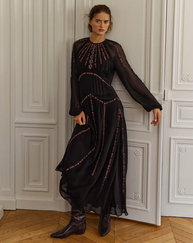 Sylvette Embroidered Maxi Dress