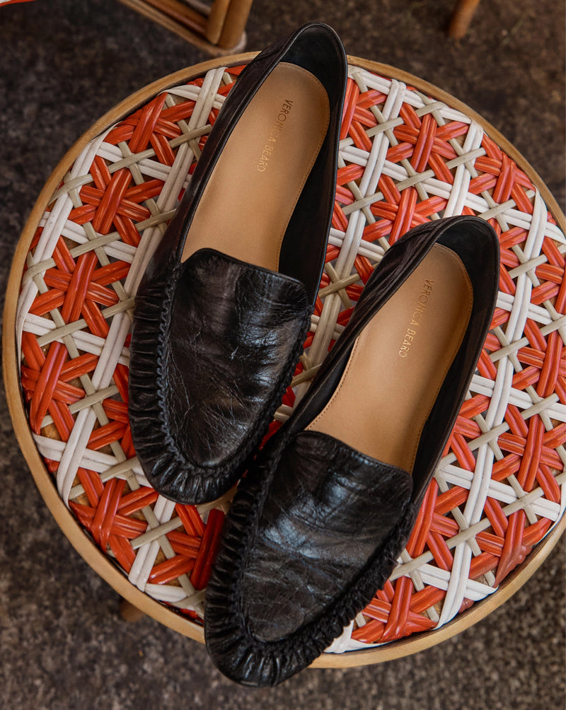 Veronica Beard Prilla Leather Loafer - Black