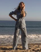 Veronica Beard Lane Burnout Denim Jacket - Lakeshore