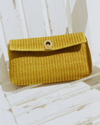 Veronica Beard Raffia Anchor Clutch - Gold